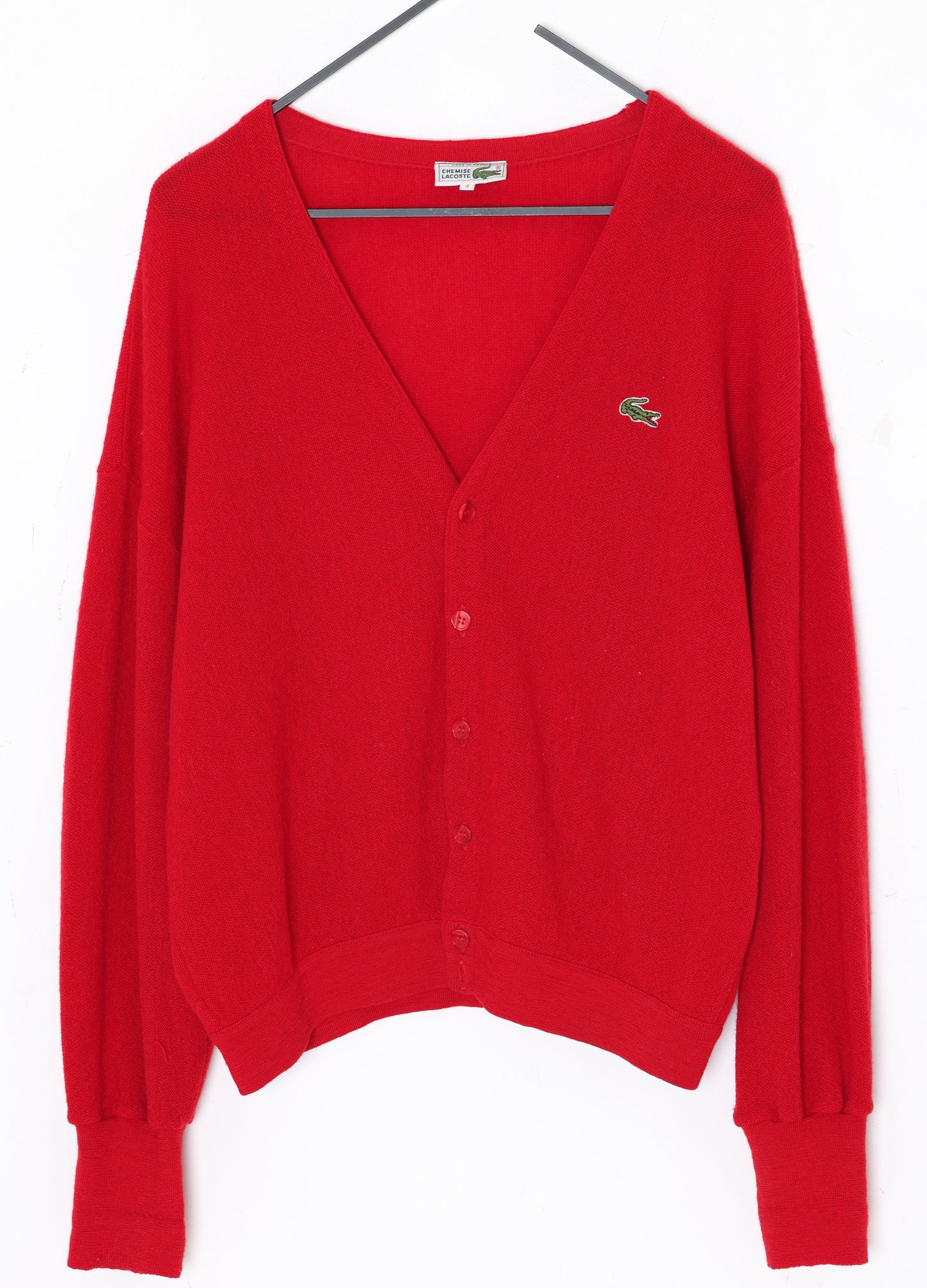 1978–1983, Clubhouse Cardigan, Saddle-Soft Shoulder Collapse, Long Rib Compression Cuff