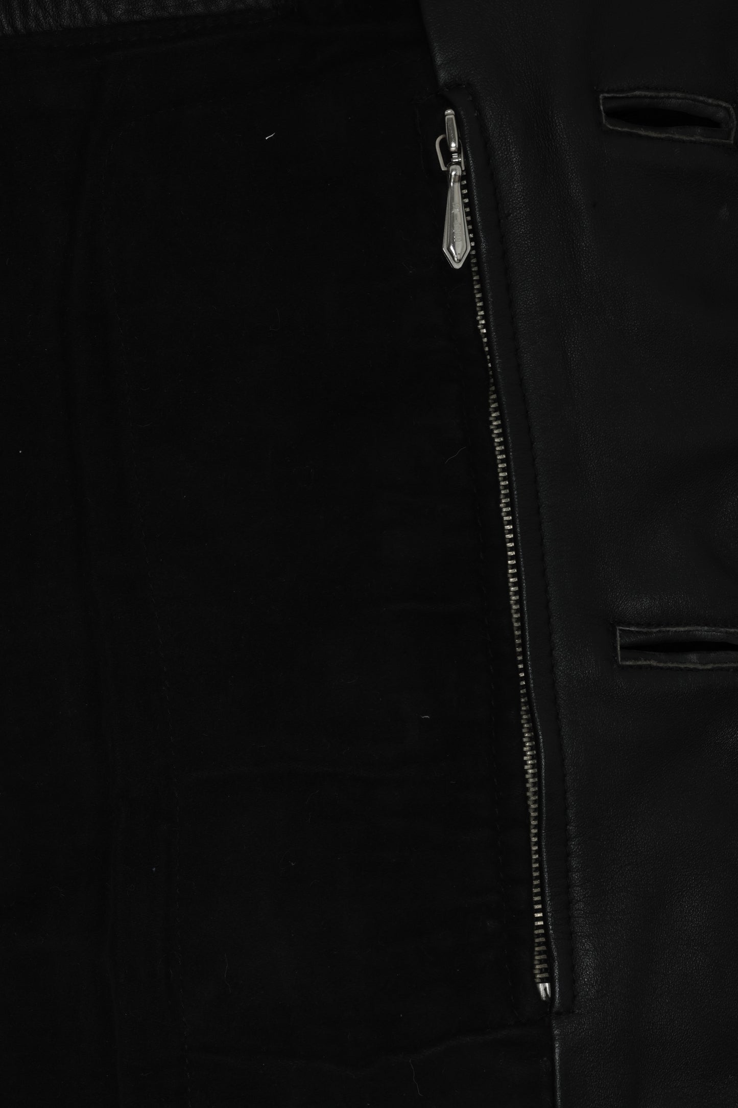 1980–1995 Black Leather Officer Double-Breasted Jacket, Military Lapels, Häckel & Co.
