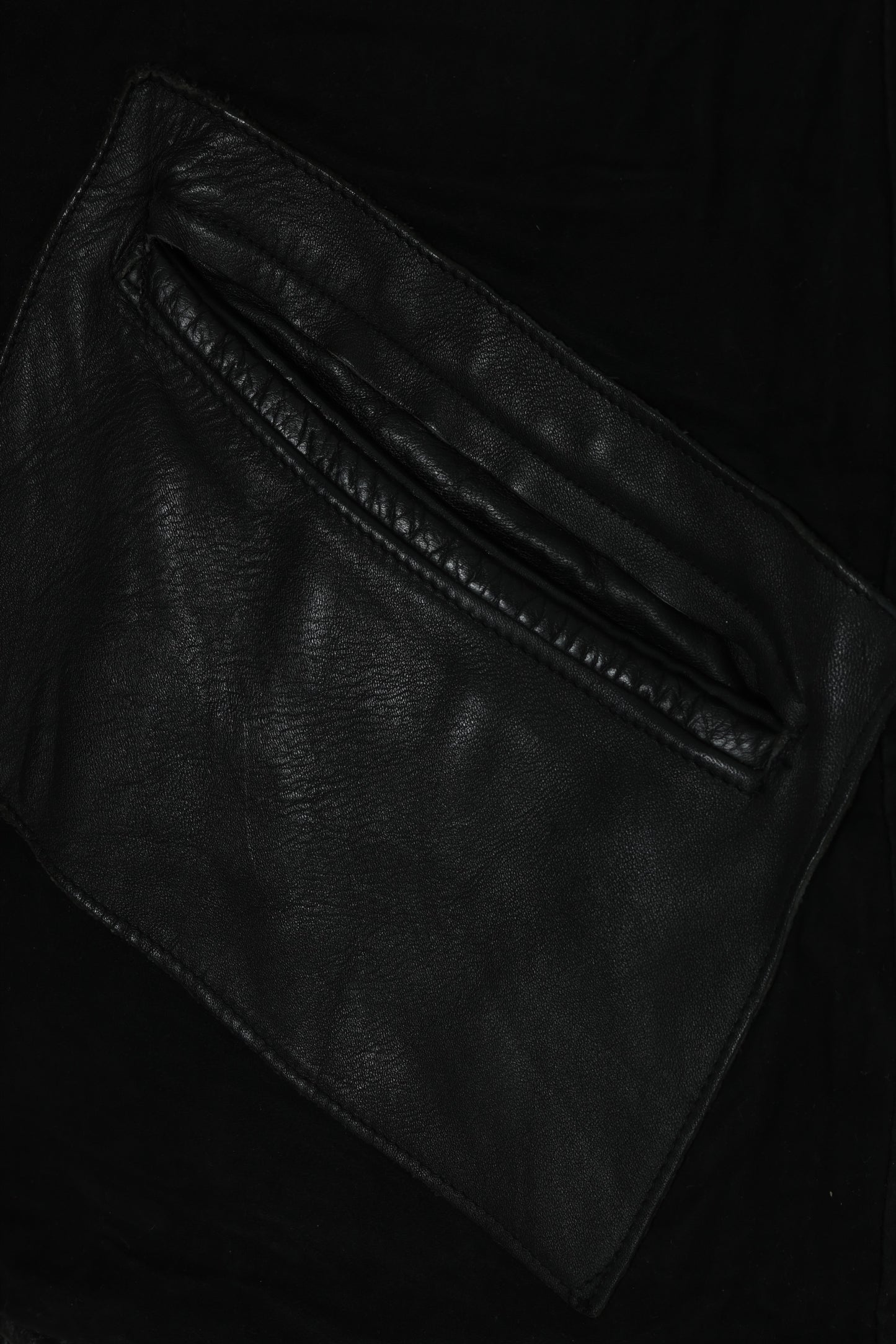 1980–1995 Black Leather Officer Double-Breasted Jacket, Military Lapels, Häckel & Co.