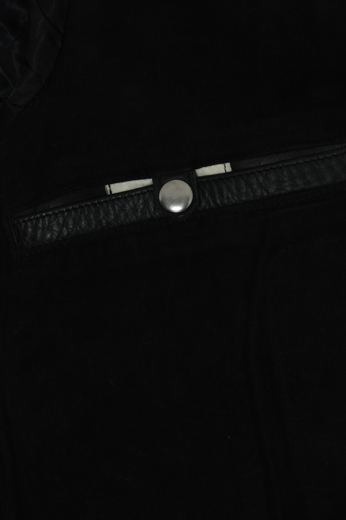 1980–1995 Black Leather Officer Double-Breasted Jacket, Military Lapels, Häckel & Co.