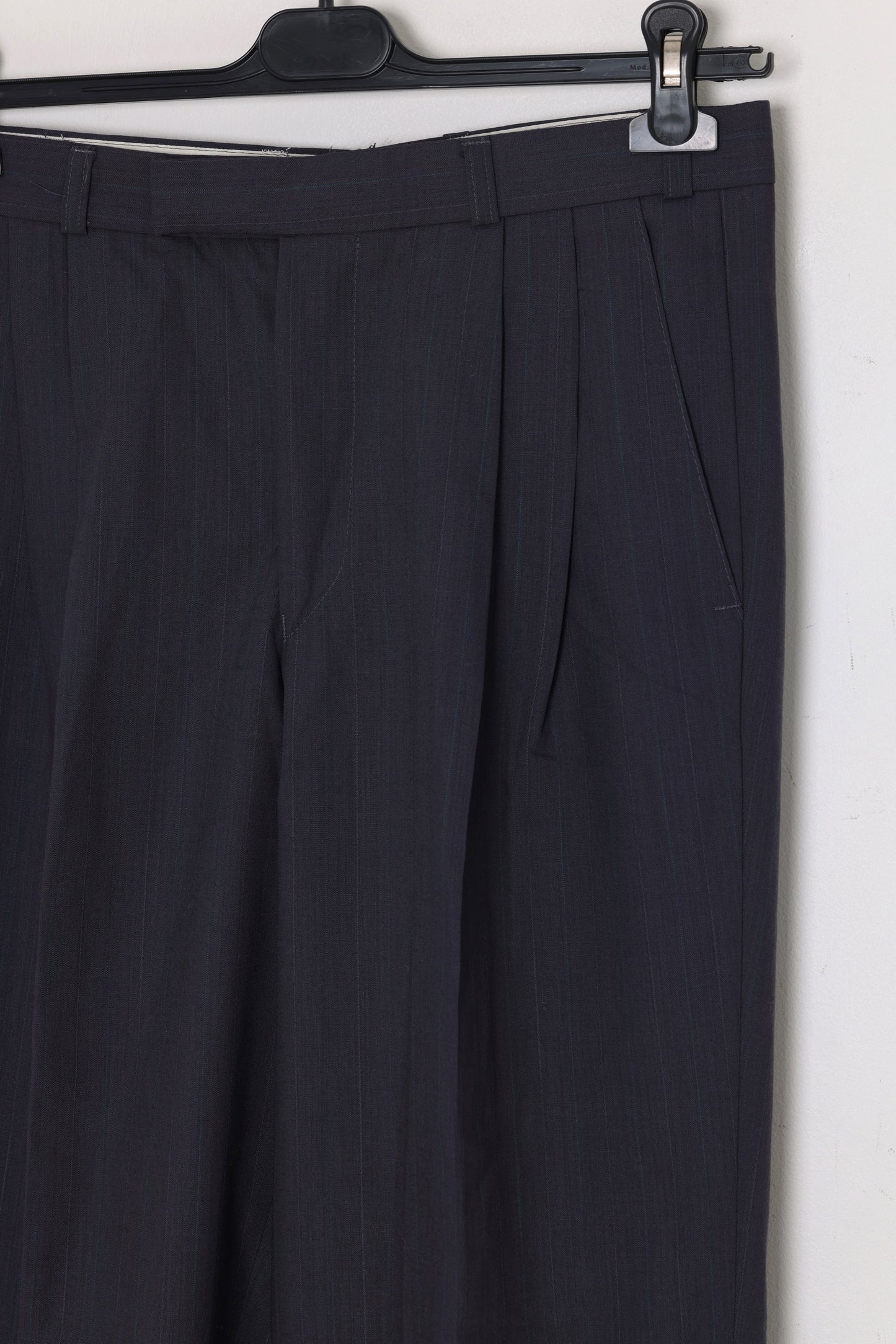1980s–1990s Dress Trousers, Wool Blend, Pinstripe