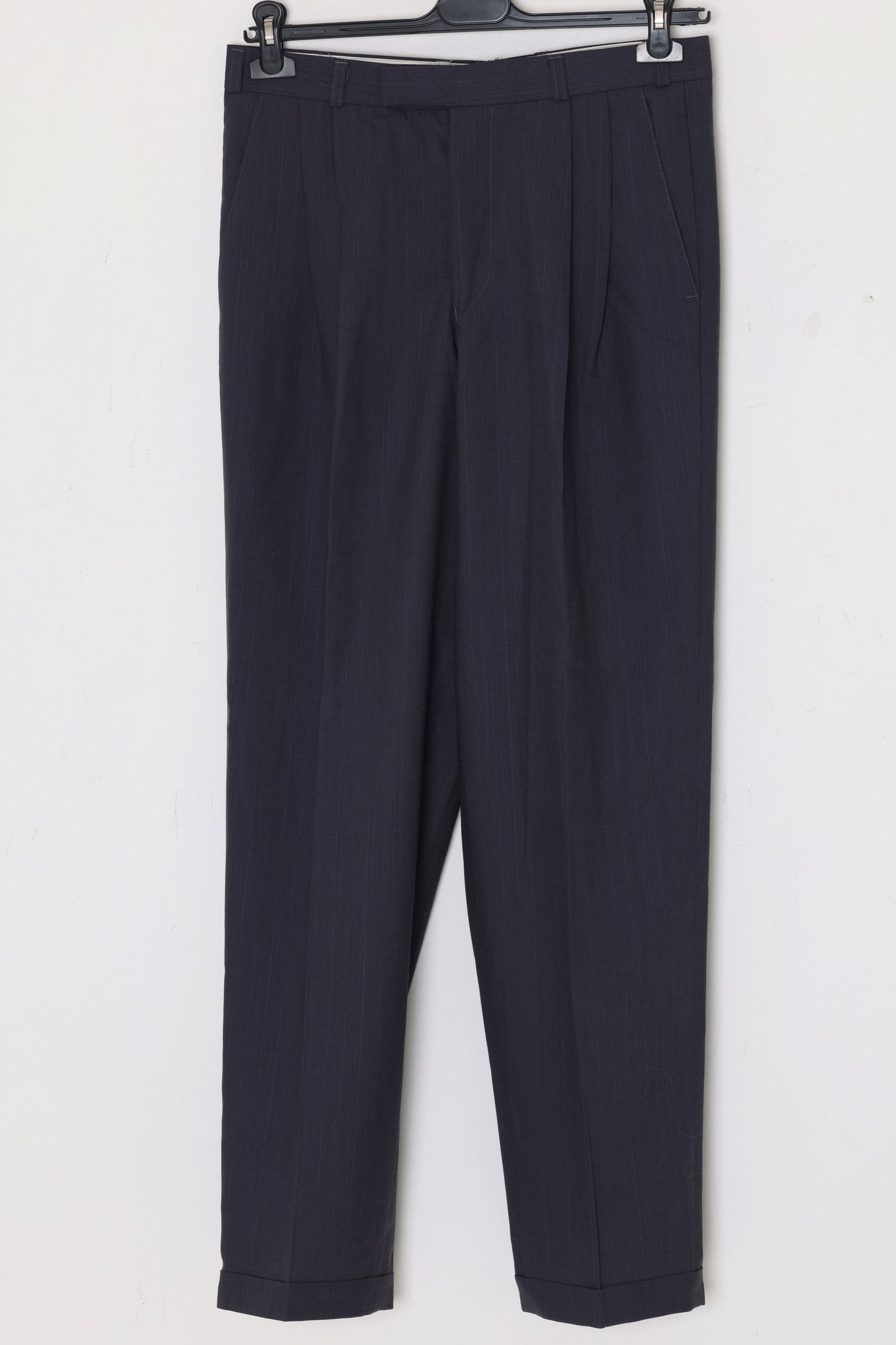 1980s–1990s Dress Trousers, Wool Blend, Pinstripe