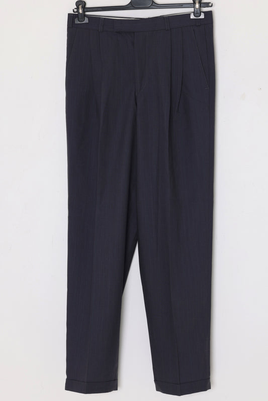 1980s–1990s Dress Trousers, Wool Blend, Pinstripe