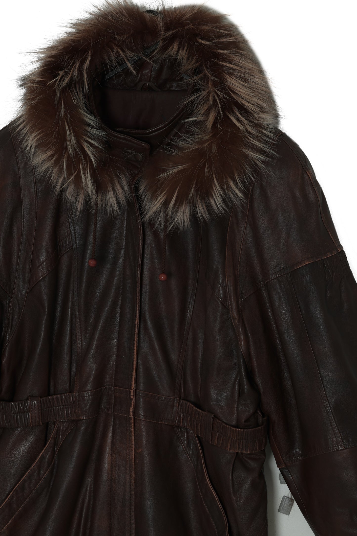 1980s–1990s Finnish Leather Parka, Structured Panels