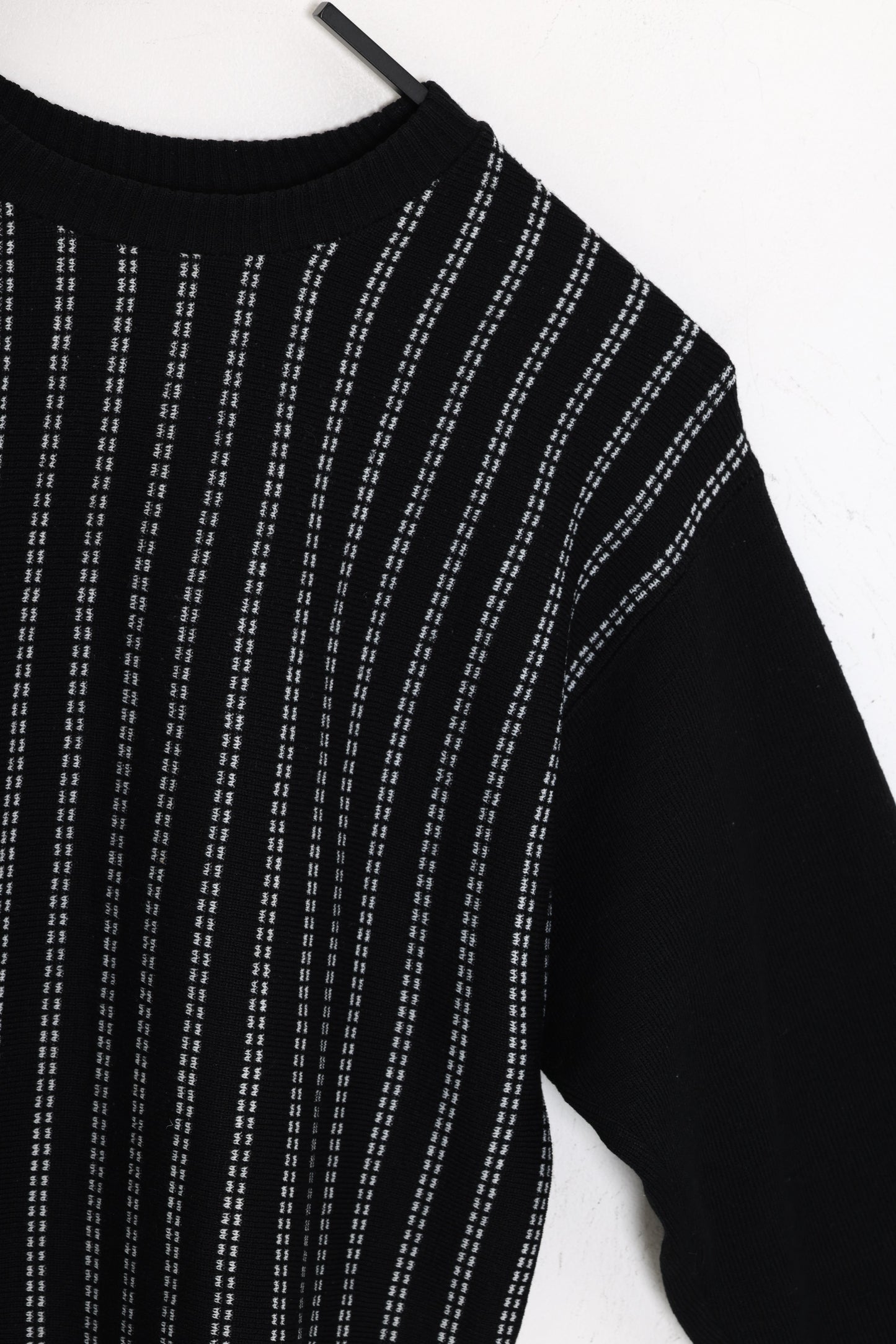 1980s–1990s, Jacquard Dash-Stripe Knit with Extended Rib Hem
