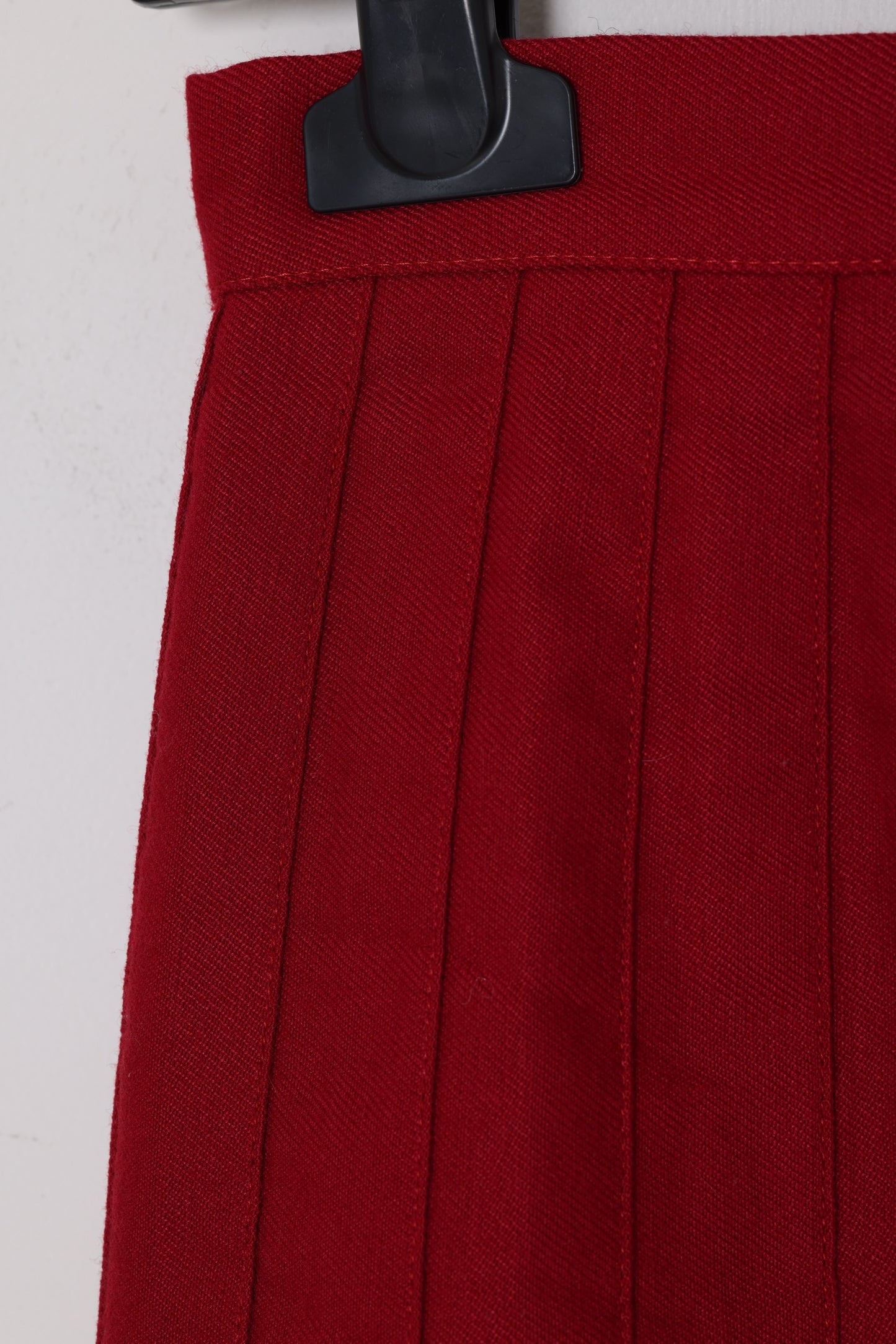 1980s–1990s Pleated Skirt, Wool Blend Twill, Knife Pleats