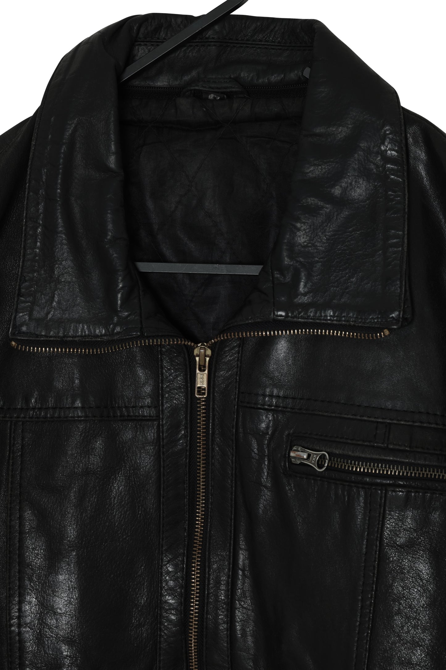 1980s–90s Fully Cut Leather Jacket with Set-In Sleeves and Turn-Down Collar, Germany