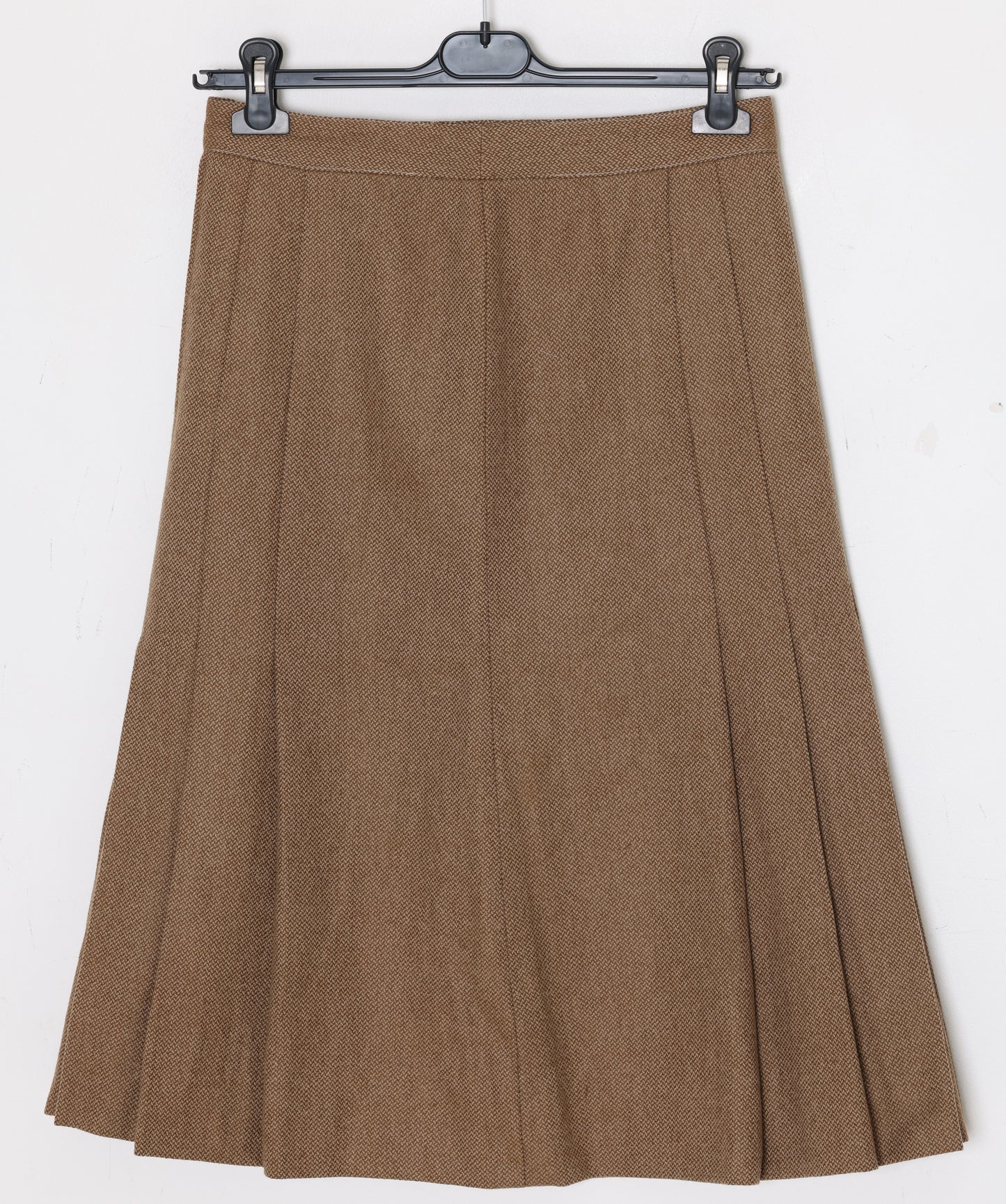1980s Pure Wool Skirt, Vertical Panel Expansion, A-Line Panel Draft