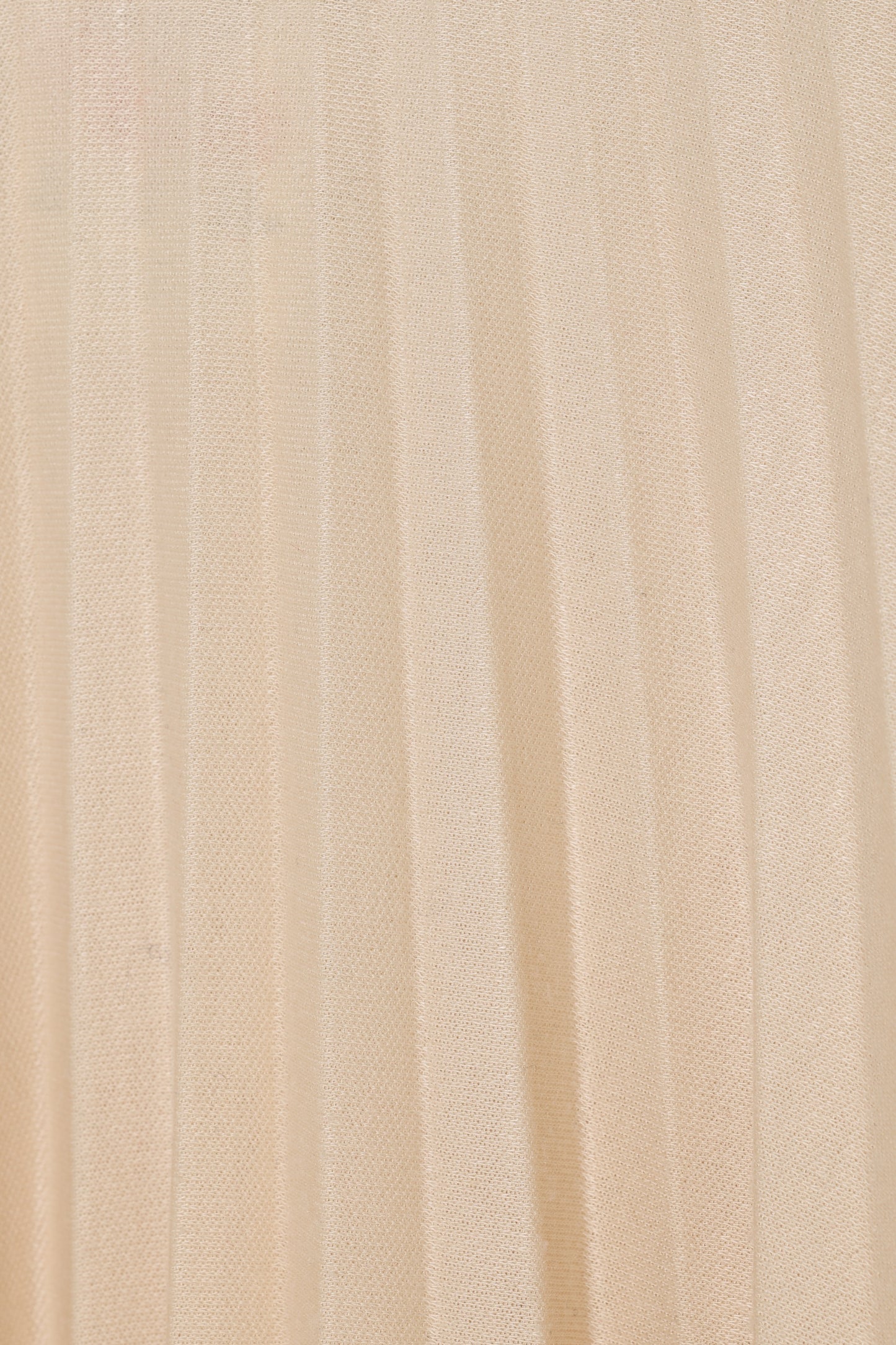 1980s, Swedish Heat-Set Micropleated Skirt in Cream Warp-Knit Jersey Knit 