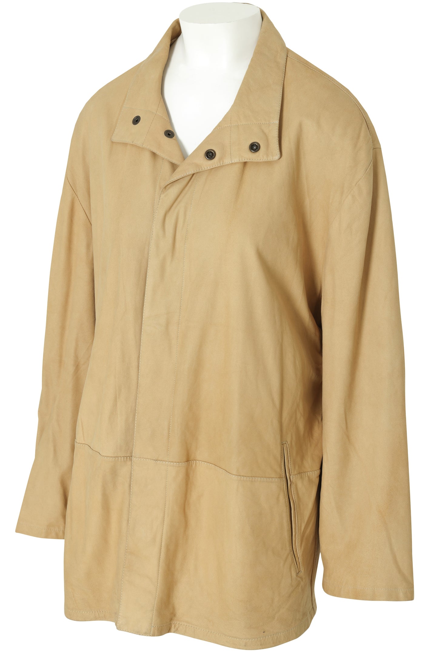 1985–1992, Lamb Suede Overshirt with Concealed Snap Closure