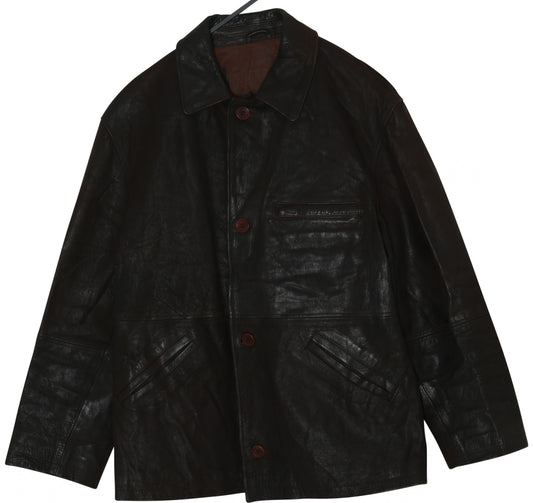 1985–1995 Echeverria Casa del Visón Leather Jacket, Straight Block Pattern, Spanish