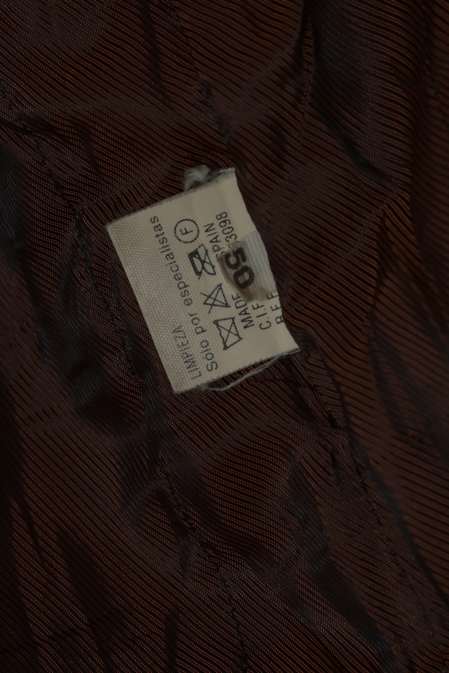 1985–1995 Echeverria Casa del Visón Leather Jacket, Straight Block Pattern, Spanish