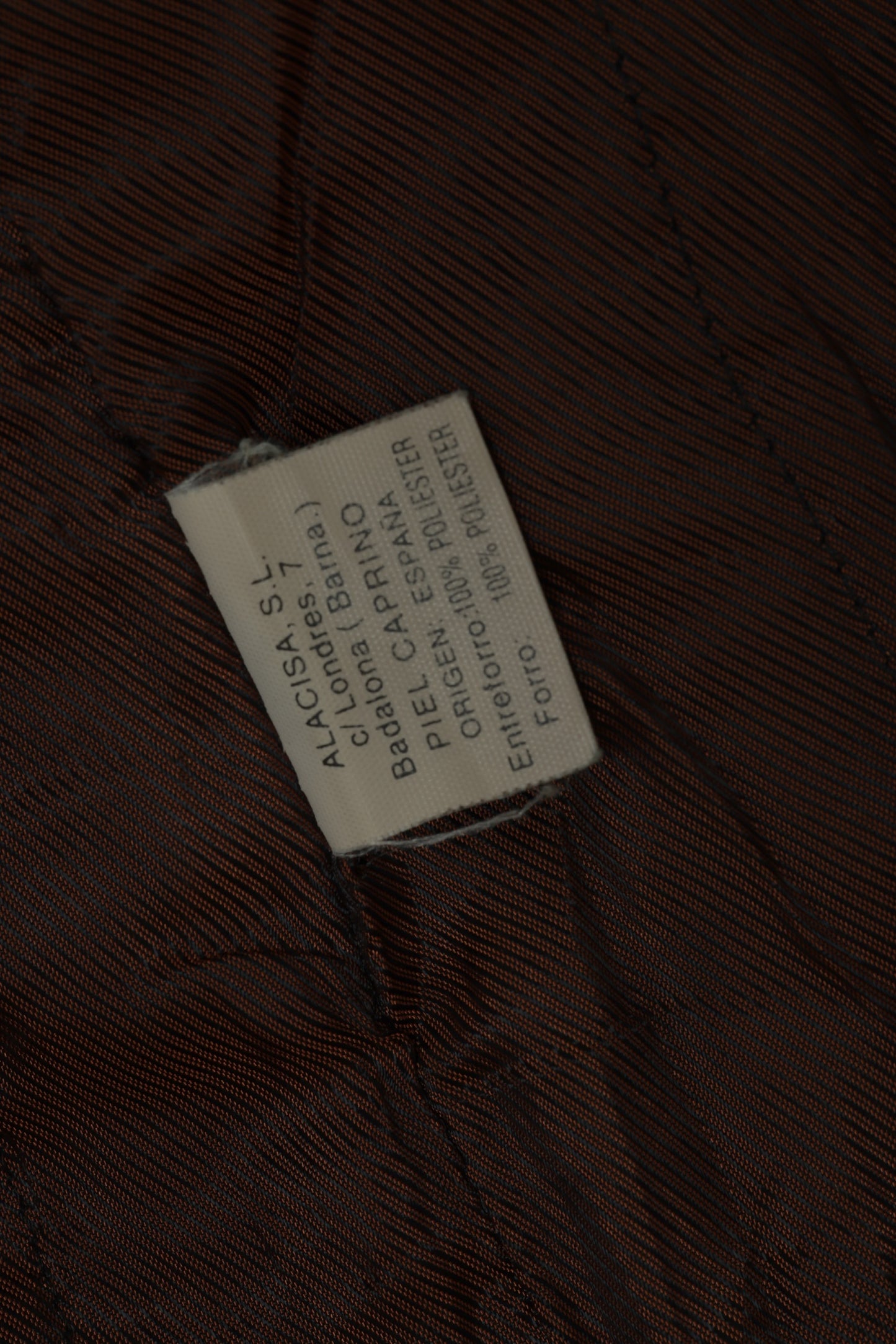 1985–1995 Echeverria Casa del Visón Leather Jacket, Straight Block Pattern, Spanish