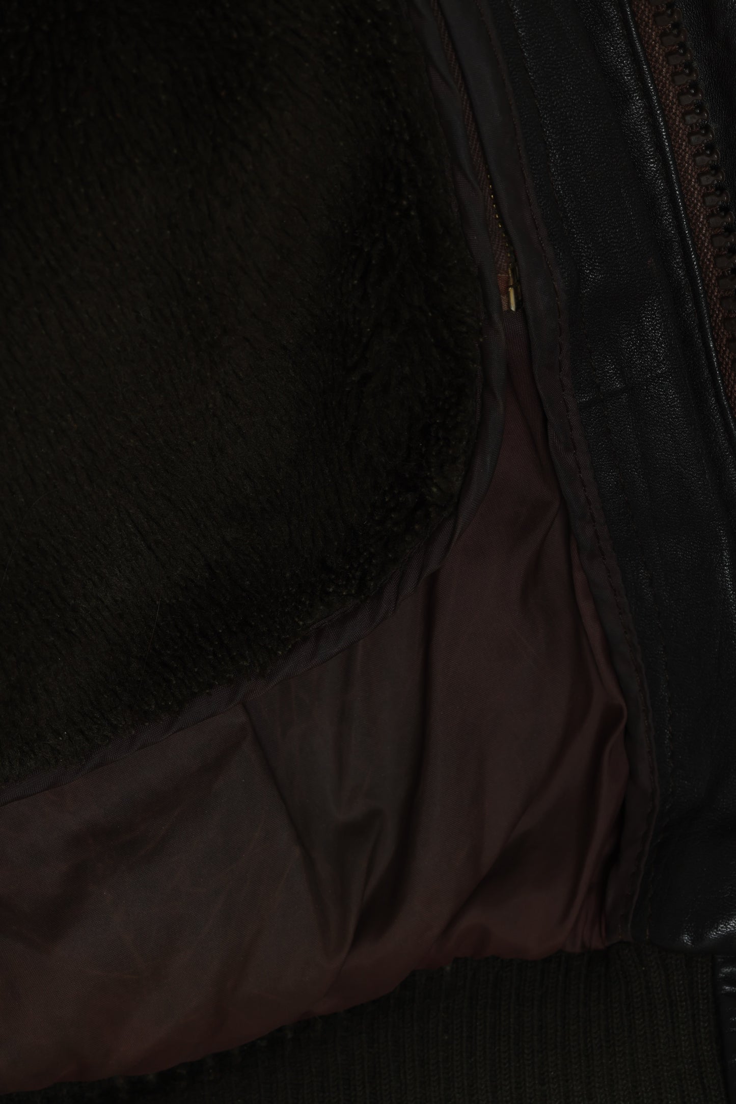 1985–1995 Leather Flight Jacket, Ribbed Knit Termination, West Germany