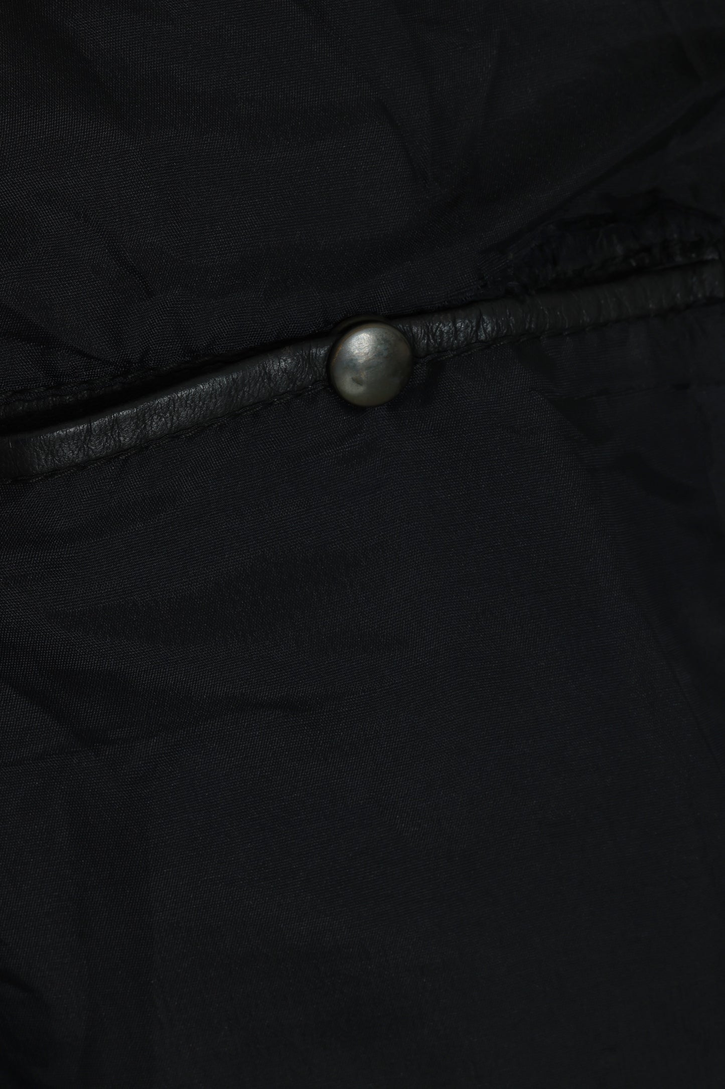 1985–1995 Leather Utility Jacket, Concealed Placket, Soft Roll Collar, Iberian Production