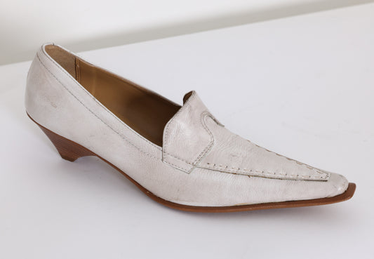 1985–1995, Swedish Loafer Pump with Stacked Cuban Heel