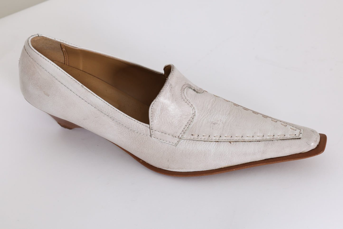 1985–1995, Swedish Loafer Pump with Stacked Cuban Heel