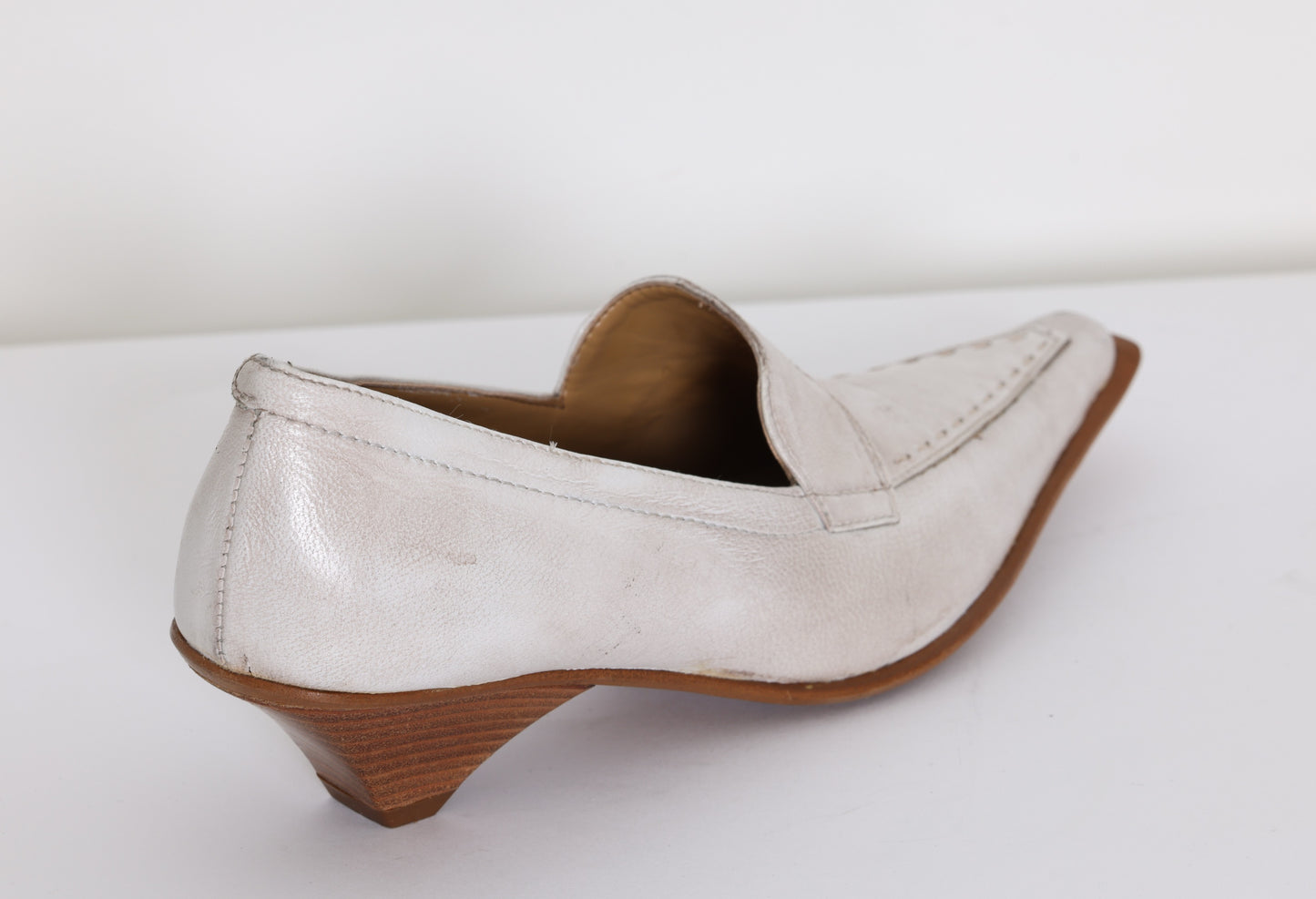 1985–1995, Swedish Loafer Pump with Stacked Cuban Heel