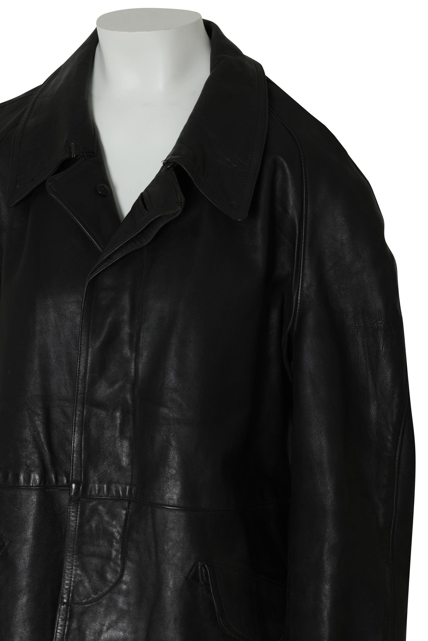 1985–90 Leather Overcoat, Low-Intervention Panel, Concealed Fastening, Germany