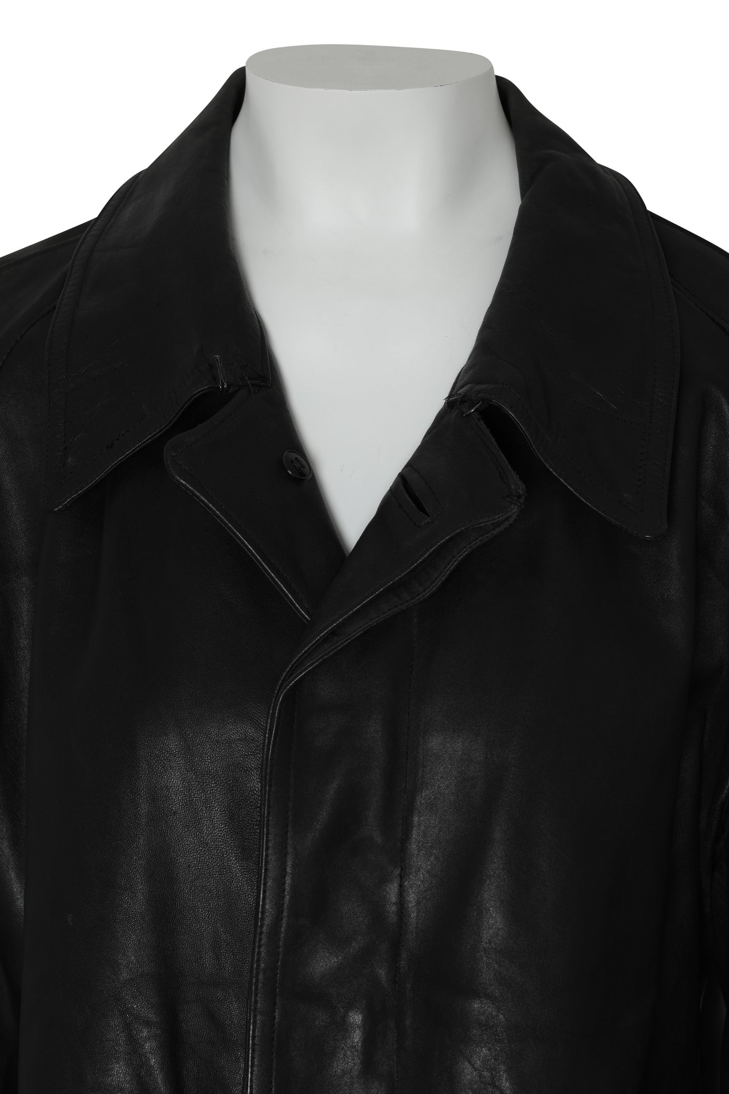 1985–90 Leather Overcoat, Low-Intervention Panel, Concealed Fastening, Germany