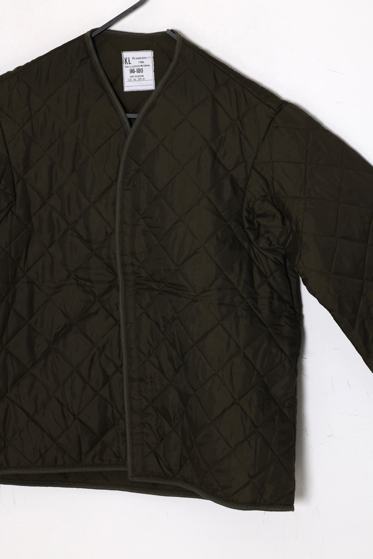 1986, Quilted Thermal Collarless Combat Liner Jacket for Dutch Service Use