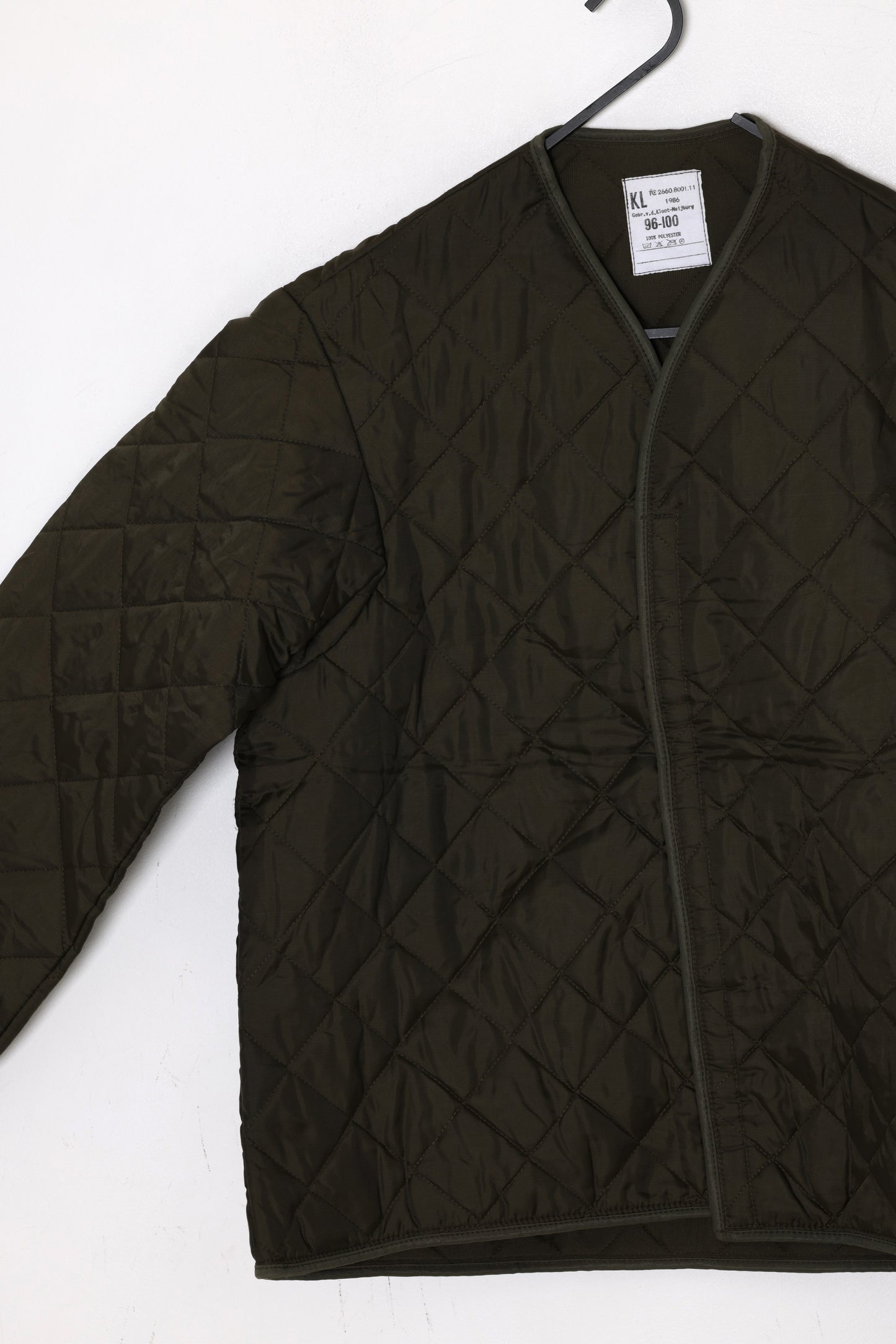 1986, Quilted Thermal Collarless Combat Liner Jacket for Dutch Service Use
