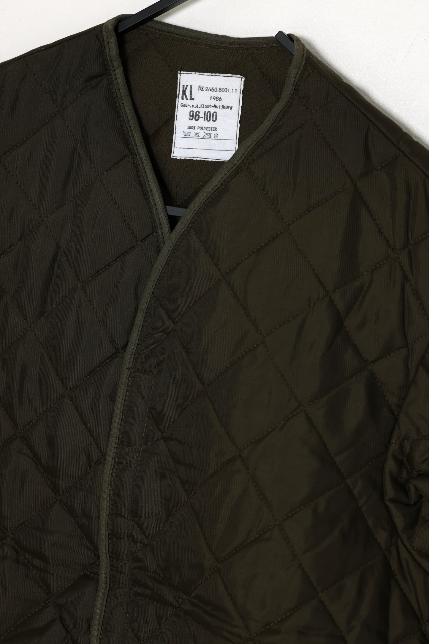 1986, Quilted Thermal Collarless Combat Liner Jacket for Dutch Service Use