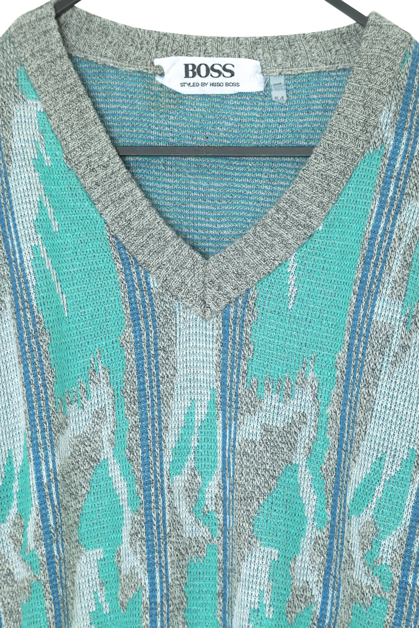 1988–1993, German Gauge-Engineered Float-Jacquard Flame Knit Pullover