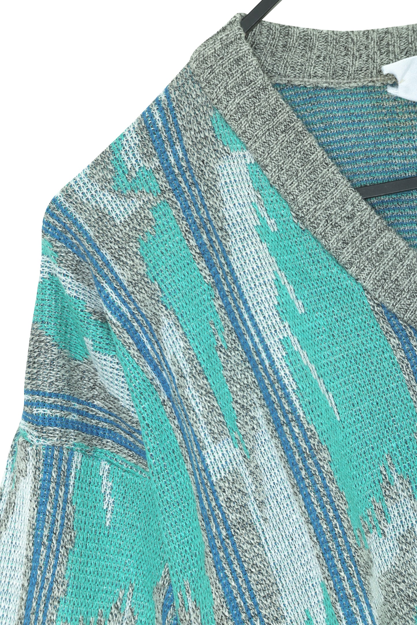 1988–1993, German Gauge-Engineered Float-Jacquard Flame Knit Pullover