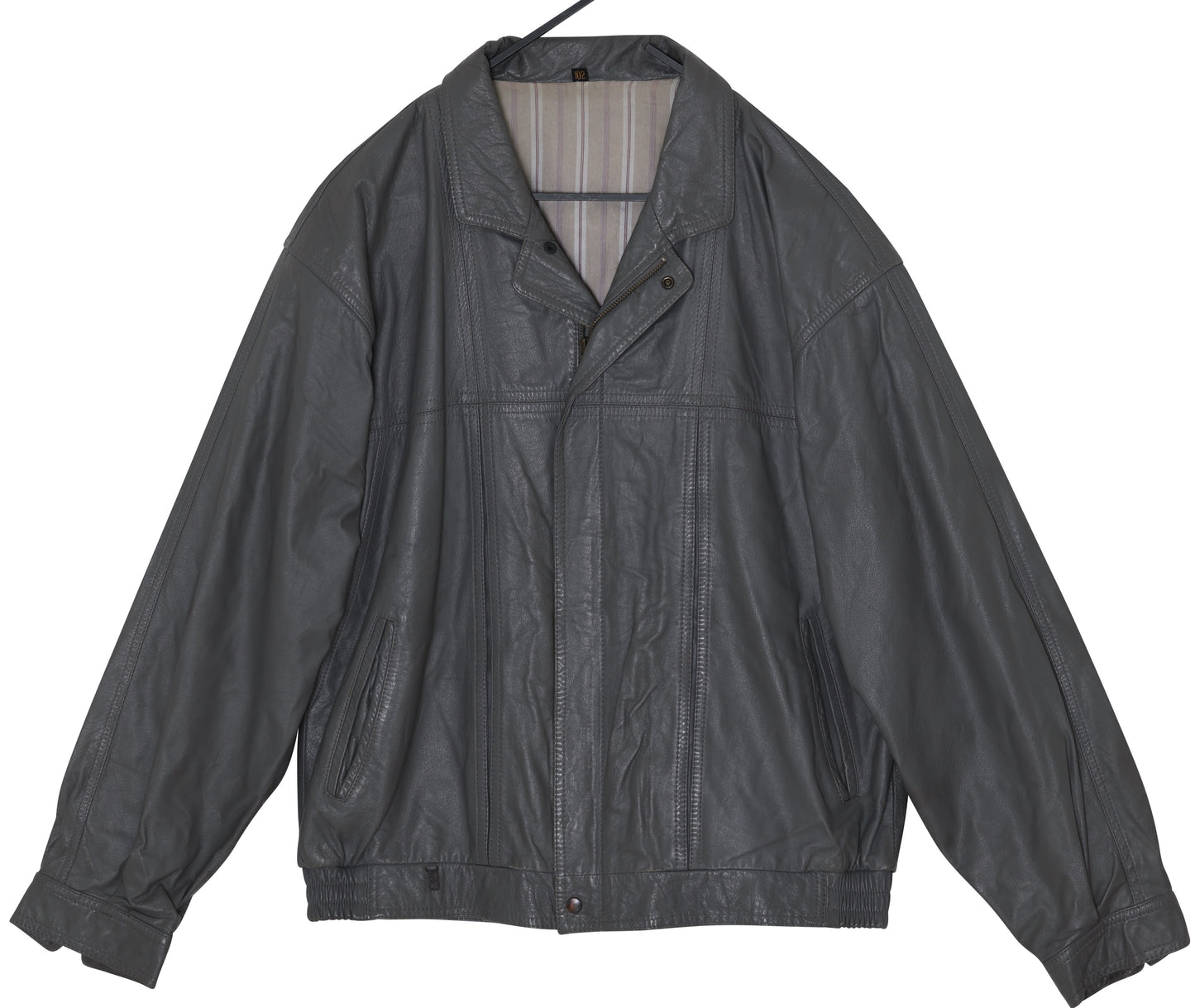 1988–1995, Lambskin Overscaled Harrington Jacket with Seaming Grid