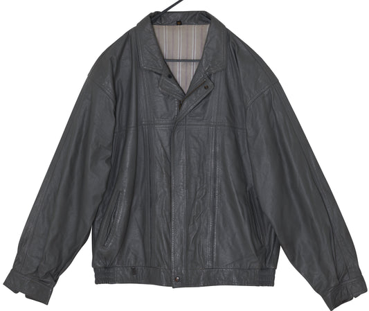 1988–1995, Lambskin Overscaled Harrington Jacket with Seaming Grid