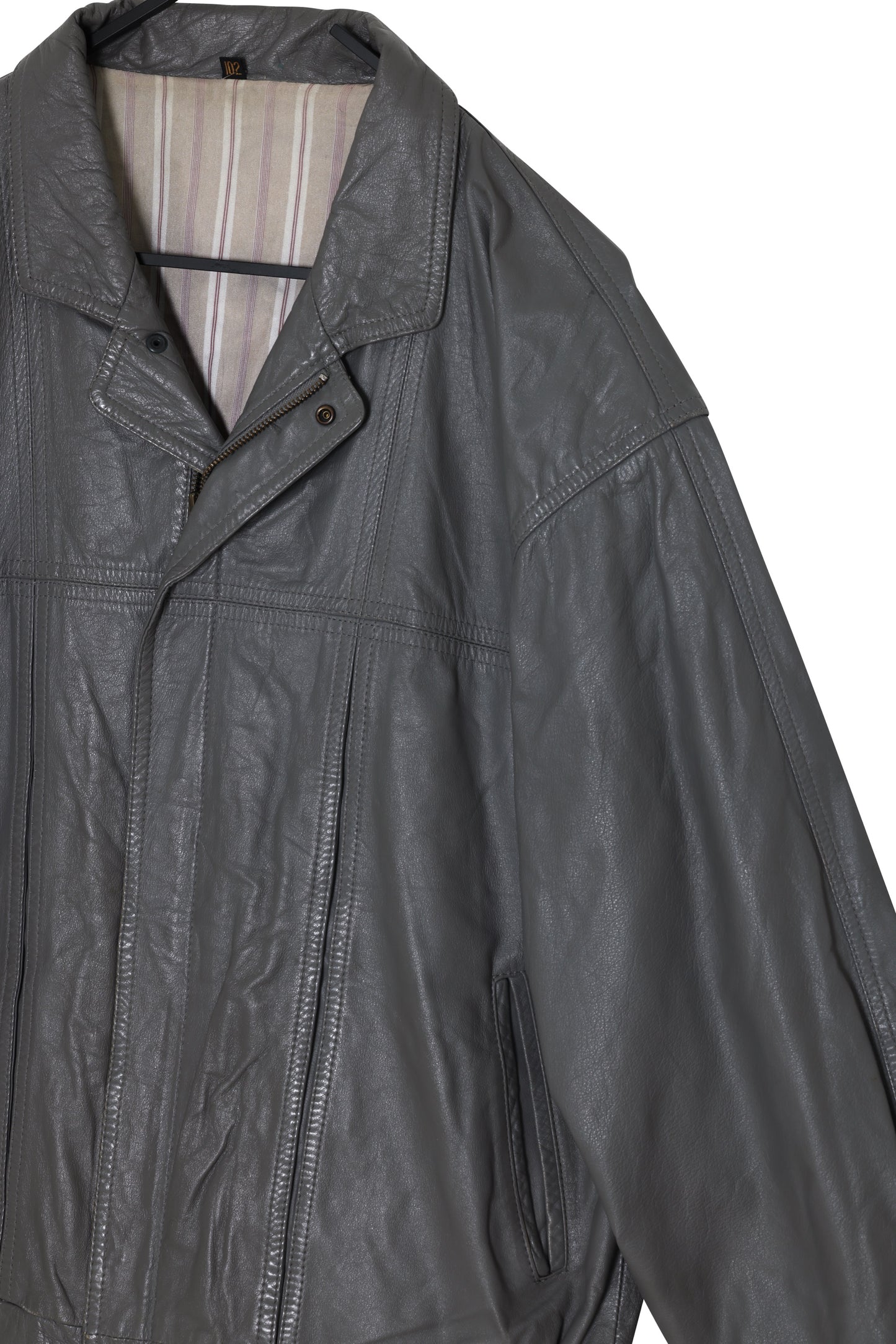 1988–1995, Lambskin Overscaled Harrington Jacket with Seaming Grid