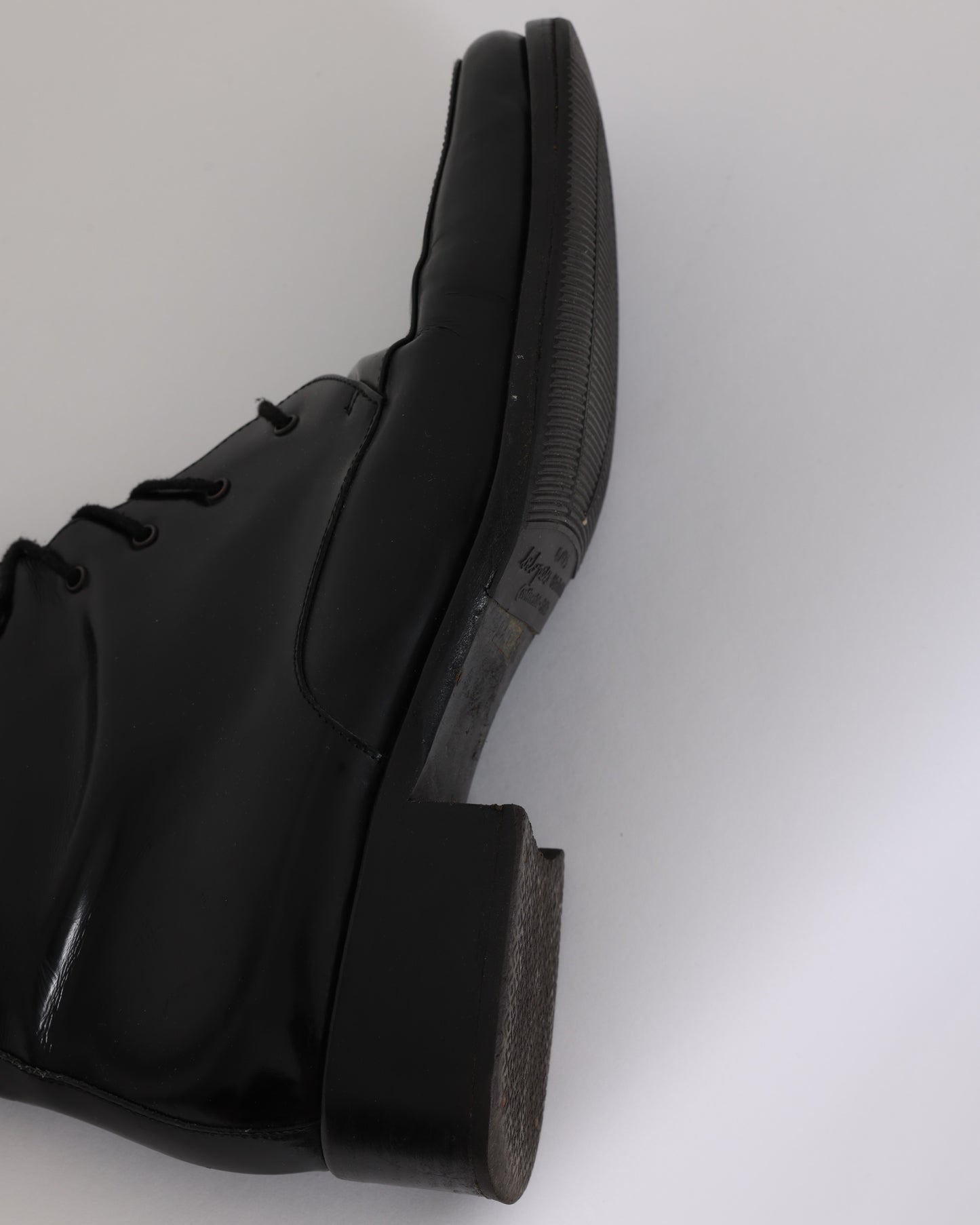1990s, Box-Calf, Cuboid Apron Toe, Raised Heel Block, Combat-Derived, Swiss-Made