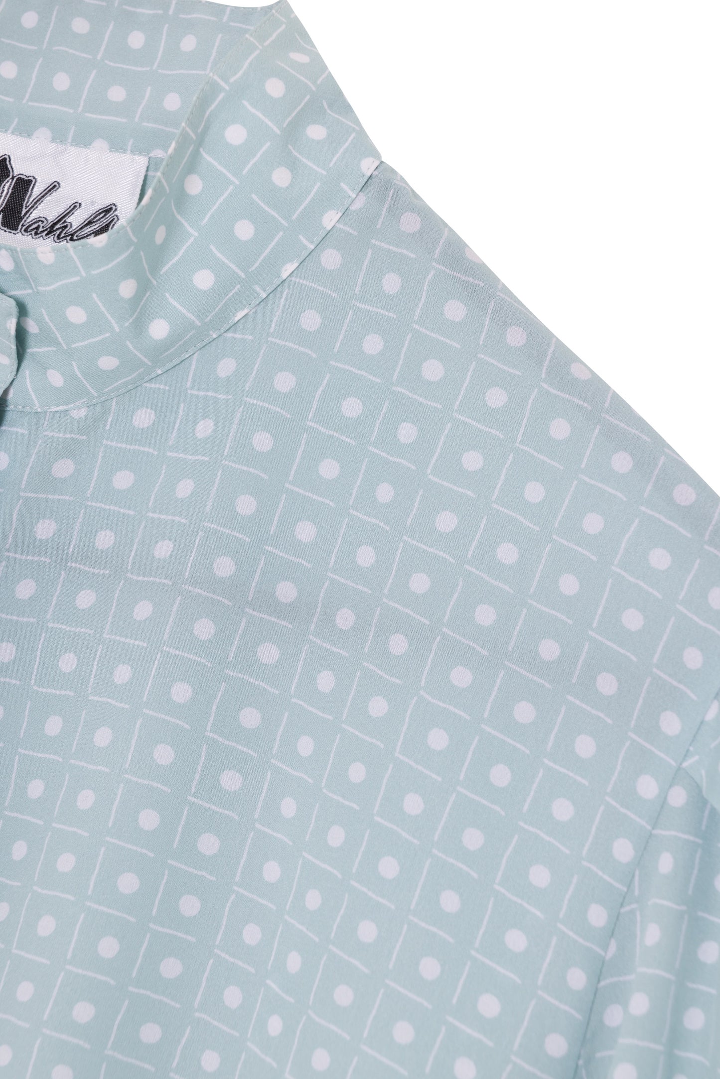 1990s Crepe Blouse, Hidden Placket, Mandarin Collar Variant, Swedish