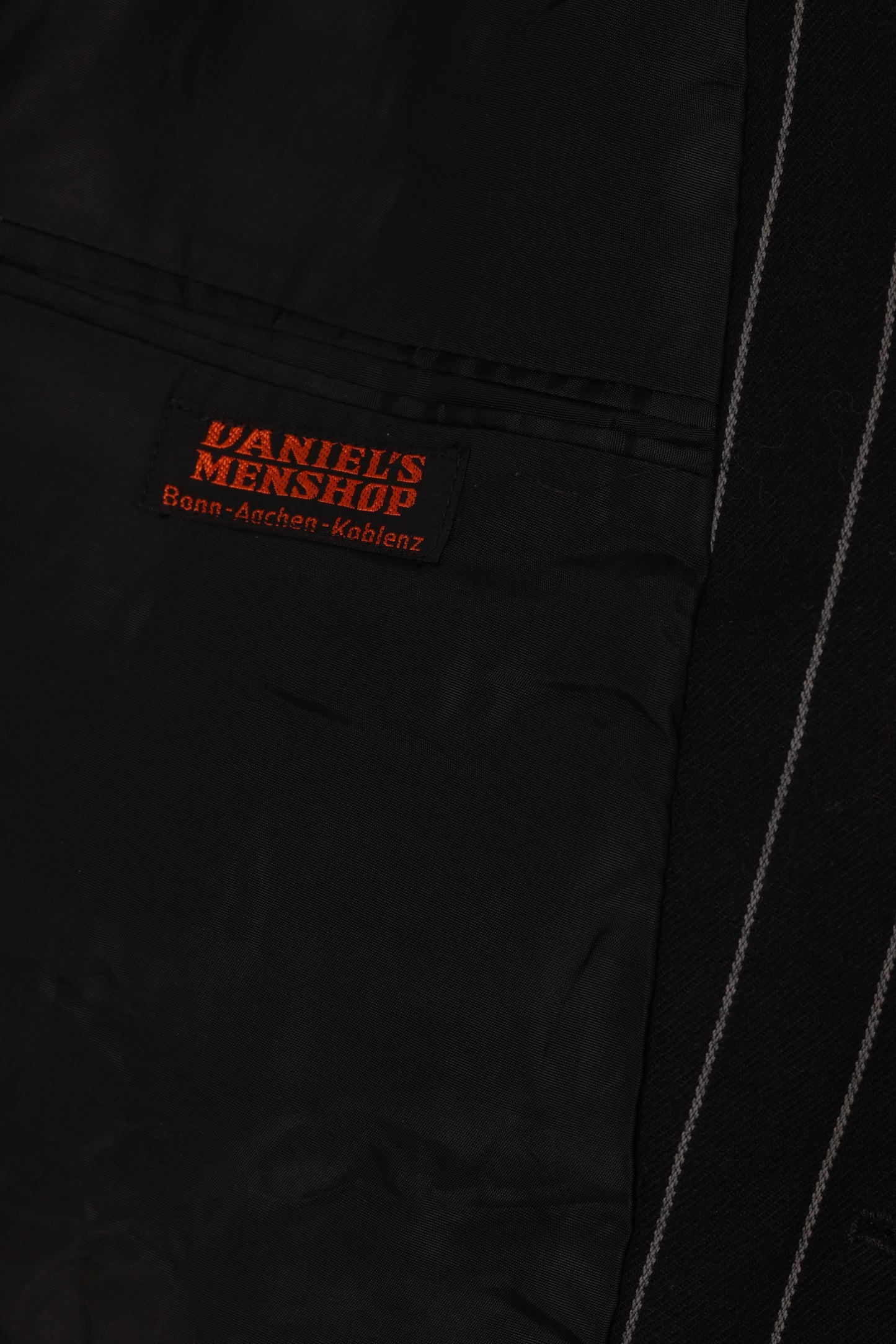 1990s, Daniel's Menshop, pure new wool, pinstripe