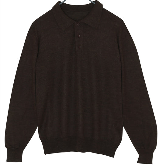 1990s, Fine-Gauge Leisure Knit, Brushed Merino Yarn, Narrow Rib Compression