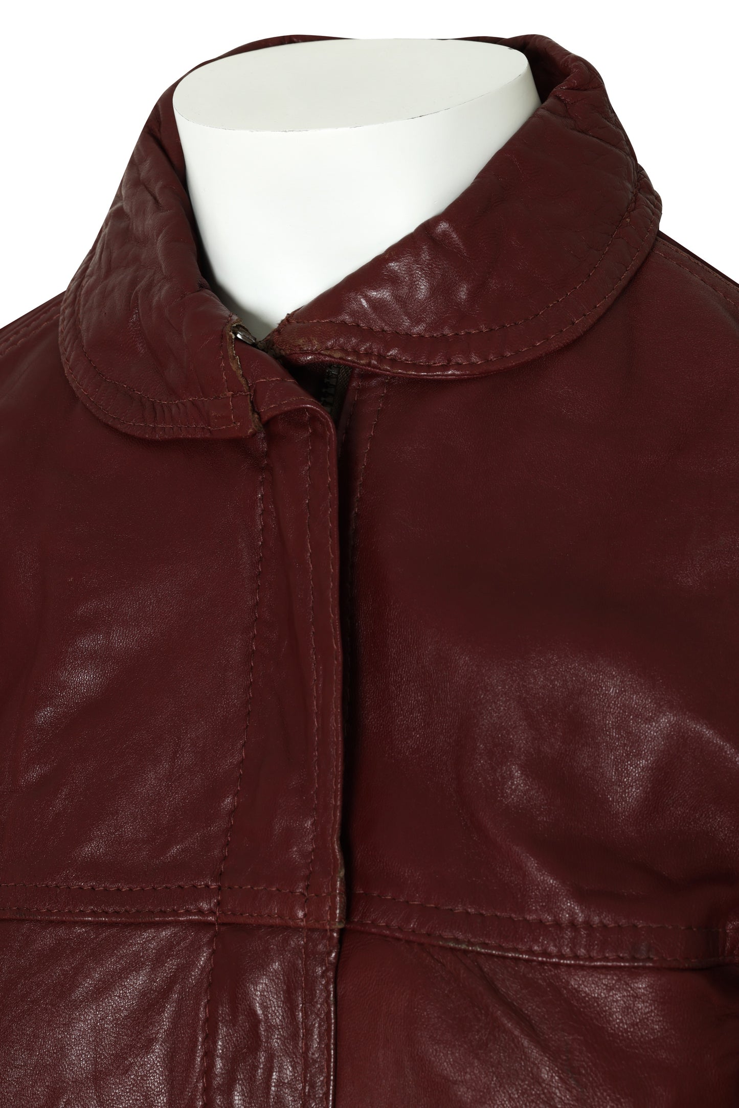 1990s Leather Jacket, Oxblood Dyed Hide, Utility Pocket Configuration