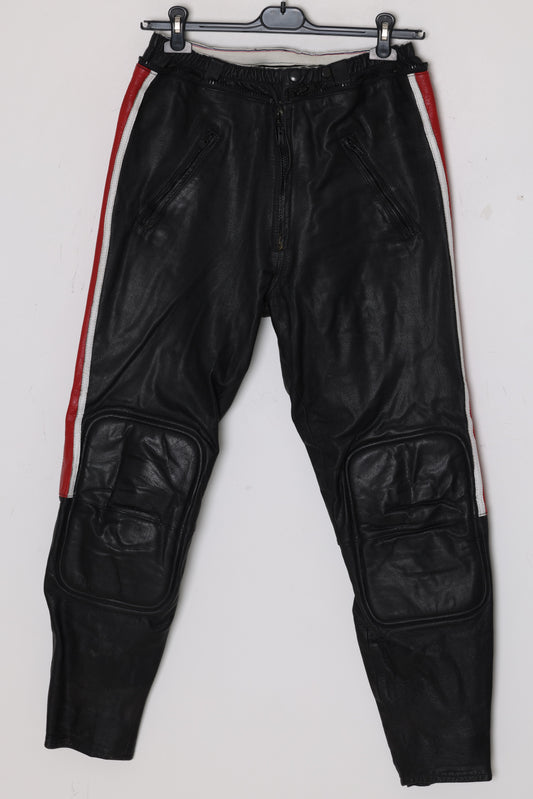 1990s Leather Moto Trouser, Functional Knee Reinforcement