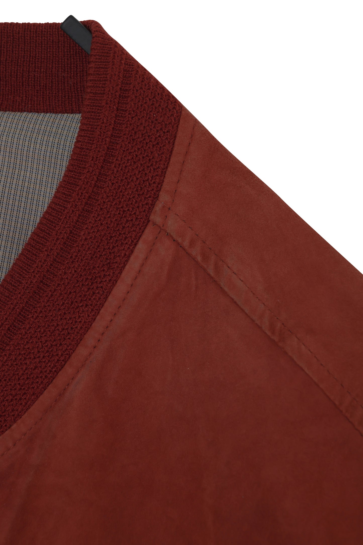 1990s, Overscaled Leisure Bomber, Pigment-Dyed Nubuck, Rib-Knit Stabilization