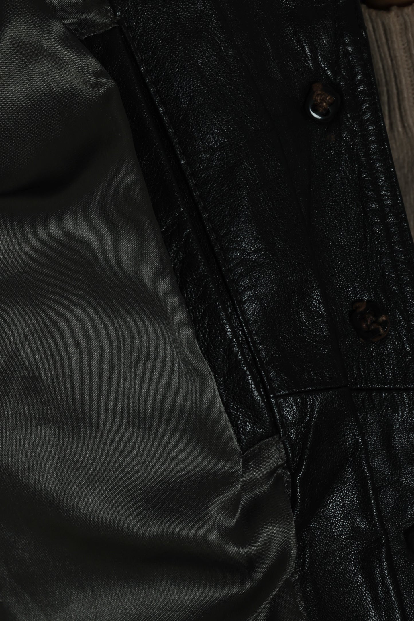 1995–2005, Black Leather Blazer, Structured Seaming, Tailored Silhouette