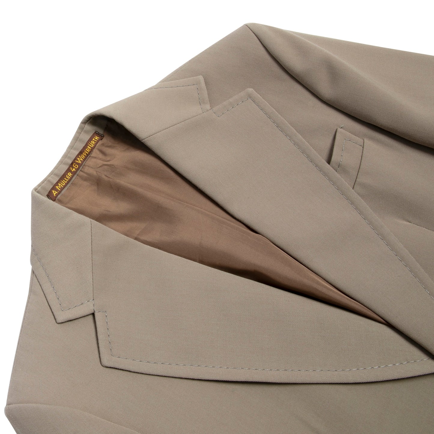 70s Twill Weave Wide Notch Safari Blazer