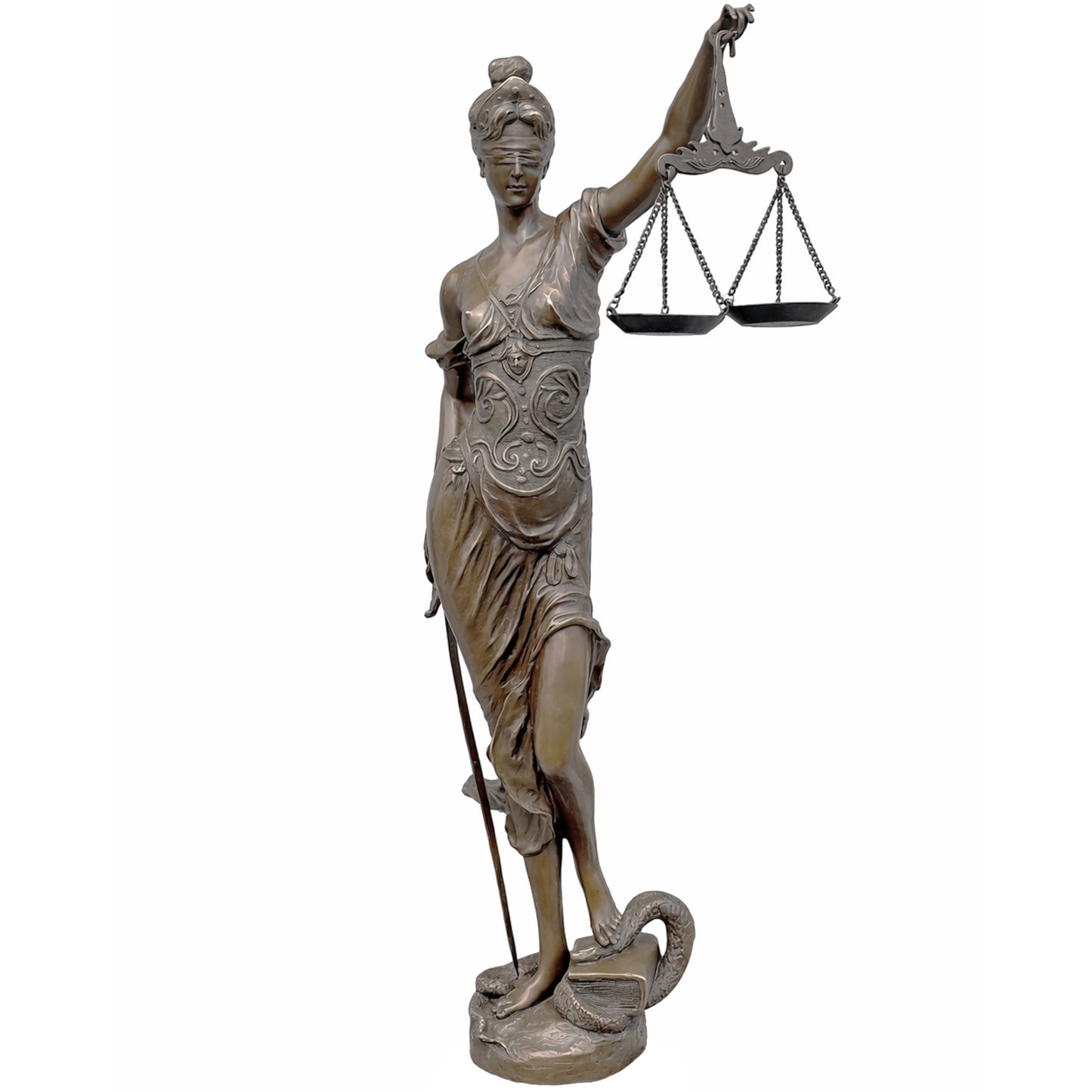 Themis, Suspended Balance Scales, J.B. Deposee Foundry Cast Model