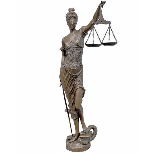 Themis, Suspended Balance Scales, J.B. Deposee Foundry Cast Model