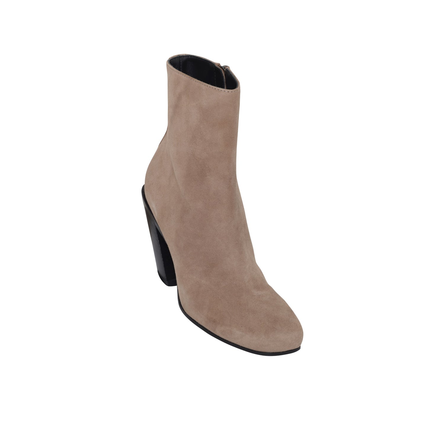Suede, Sculptural Block Heel