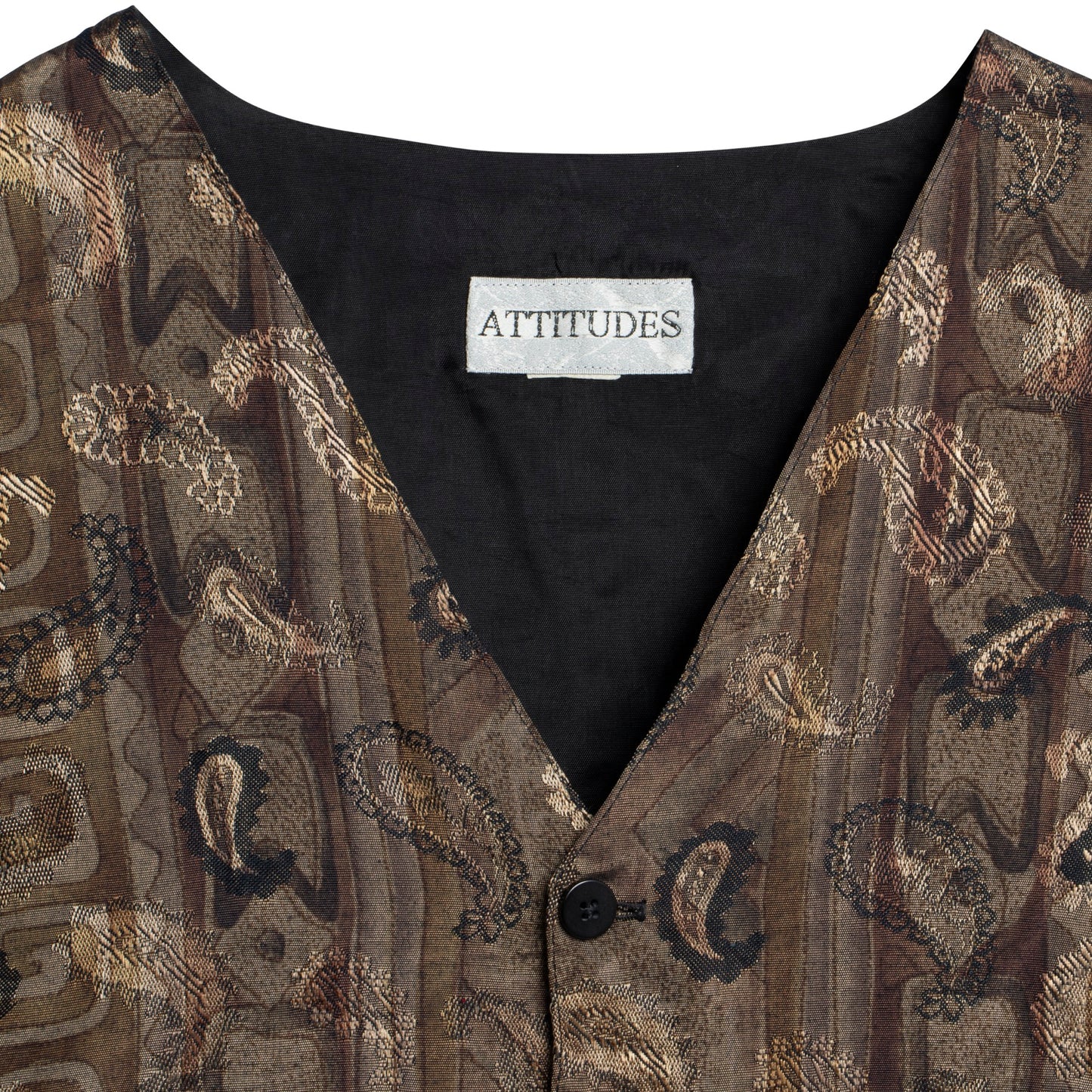 Damask Weave Viscose Blend Paisley Vest