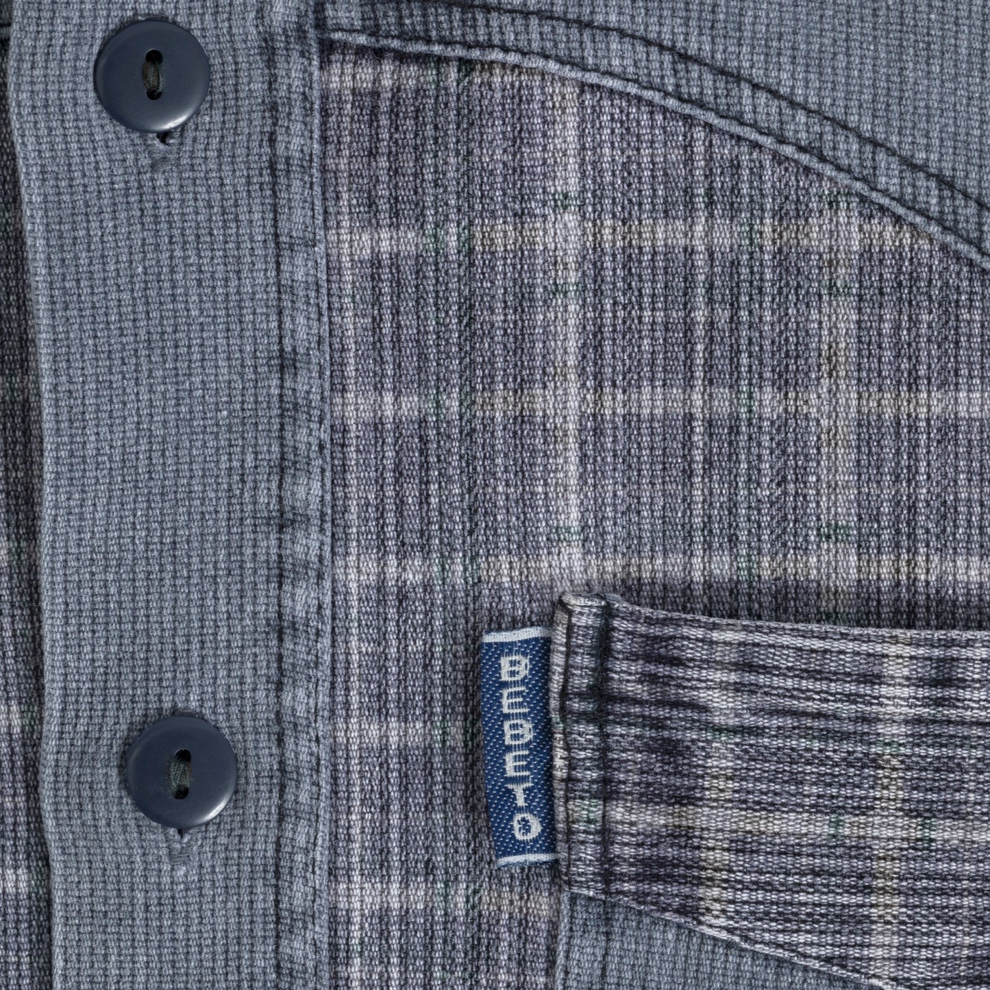 Denim Broken Twill Weave Western Shirt