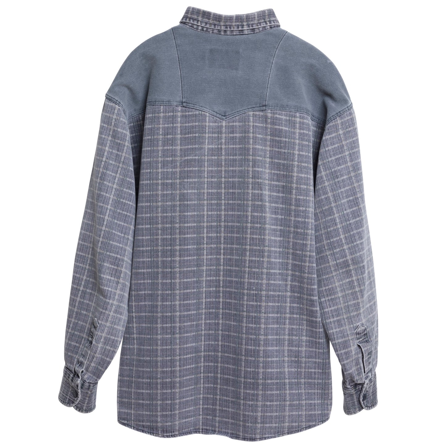 Denim Broken Twill Weave Western Shirt