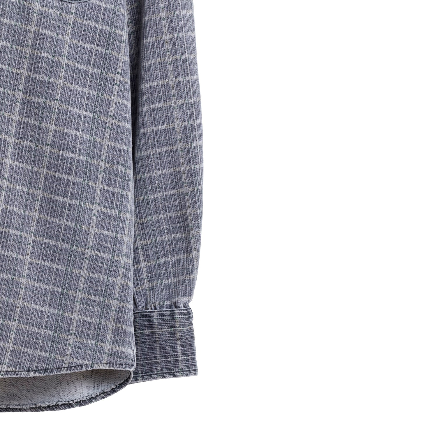 Denim Broken Twill Weave Western Shirt