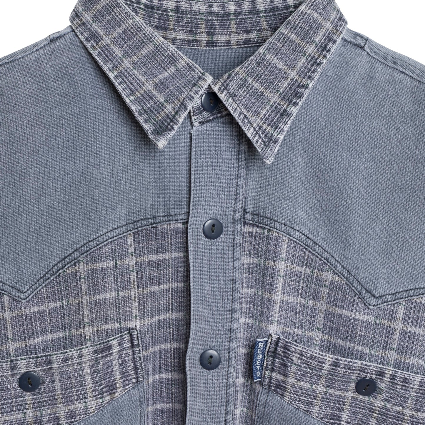 Denim Broken Twill Weave Western Shirt