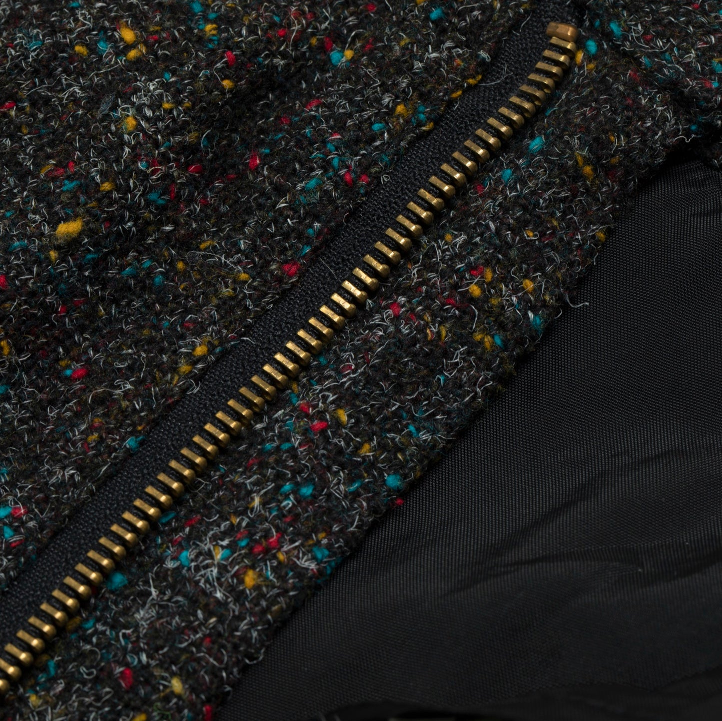 Bouclé Tweed, Structured Pleats, Relaxed Taper, Cropped